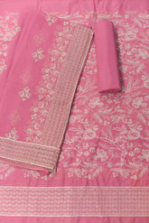 3-PC Unstitched Bamber Crinkle Embroidered Suit | 002